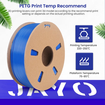 JAYO PETG/PLA+/SILKPLA/PLAMeta/PLAMatte/ABS/ PLA Filament 1.75mm 1.1/0.65KG 3D Printer Filament For FDM 100% No Bubble Mix Color