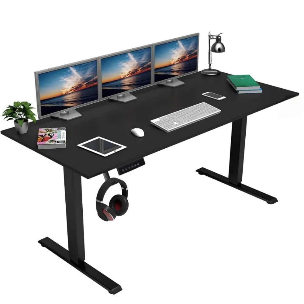 Bureau assis-debout électrique réglable en hauteur, bureau d'ordinateur réglable en hauteur pour bureau à domicile ou bureau d'étude