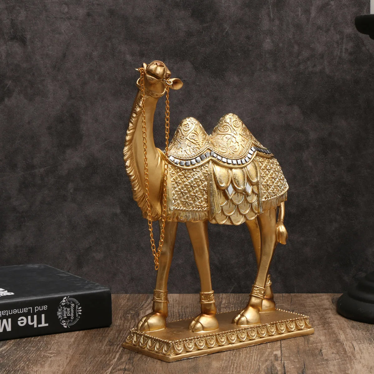 Classic Light Luxury Art Camel Statue: Indoor Decorative Item for Christmas, Halloween, Hanukkah, Thanksgiving, Valentine'S Day