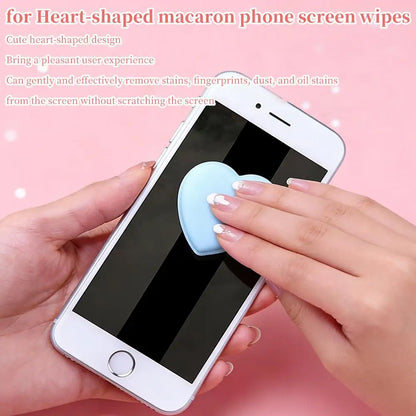 Macaron Mobile Phone Screen Wipe Macaron Portable Keychain for Mobile Computer Electronic Glasses Cleaner Cloth