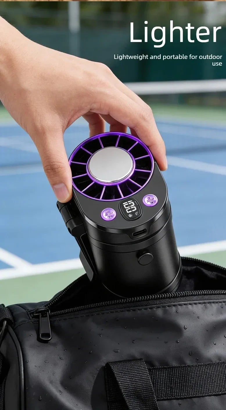 USB Waist Hanging Fan Neck Cooling Fan 2026 New Rechargeable Outdoor Camping High Temperature Workplace Portable Small