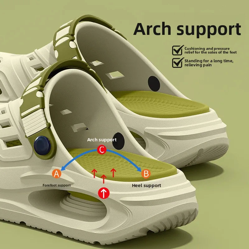 Cave Shoes for Men's Summer New Style, Non Slip and Non Tiring, Foot Arch Support, Outdoor Cool Slippers for Men Mens Shoes