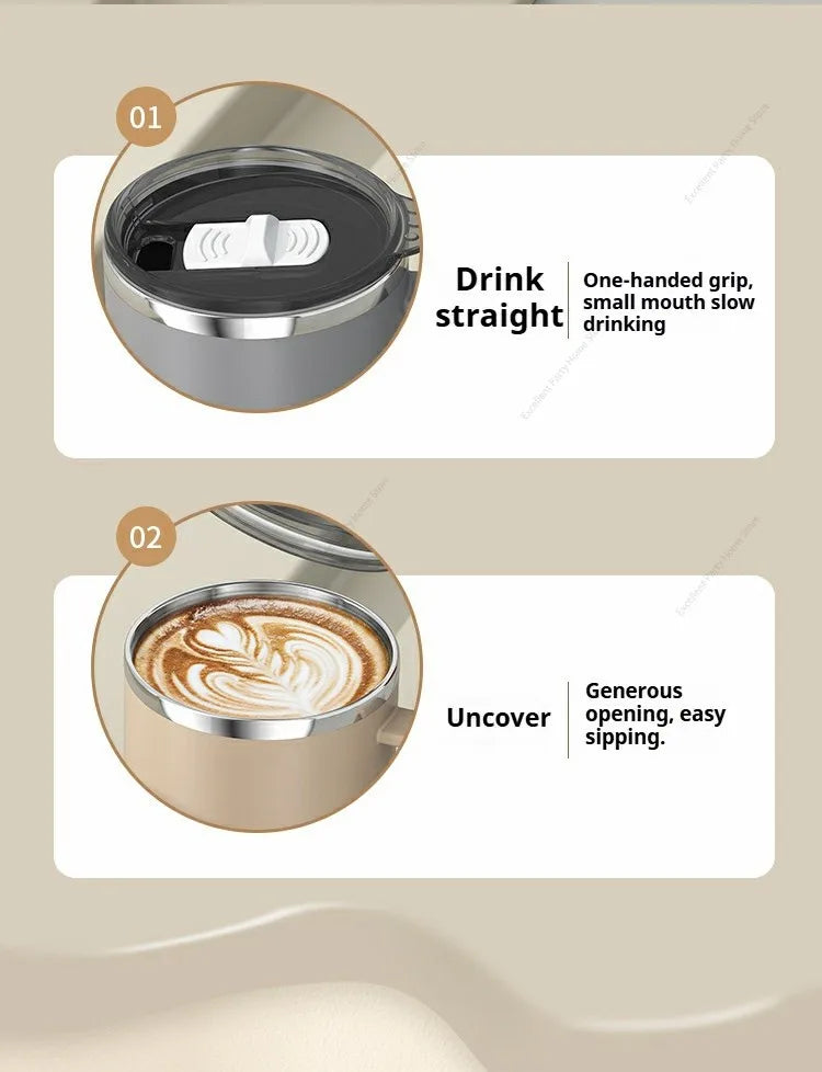 500ML Double-Wall Insulated Thermal Cup 304 Stainless Steel Coffee Cup Portable Water Bottle Keeps Cold and Heat Thermal Mug