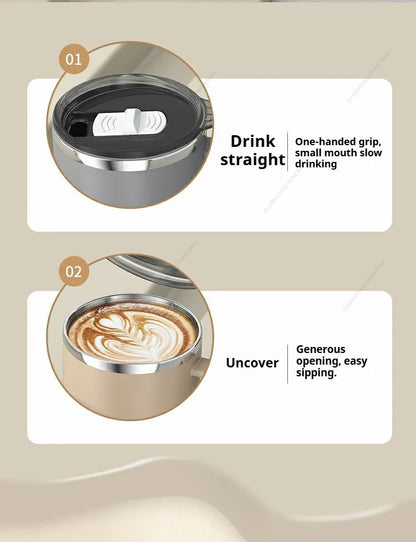 500ML Double-Wall Insulated Thermal Cup 304 Stainless Steel Coffee Cup Portable Water Bottle Keeps Cold and Heat Thermal Mug