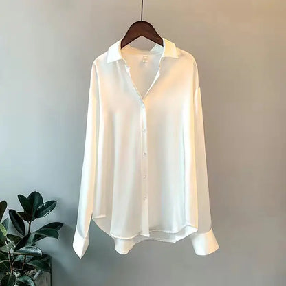 Office Lady Shirts And Blouses Woman Top Autumn Winter Korean Long Sleeve Button Elegance Sweet Casual Summer Fashion Shirts