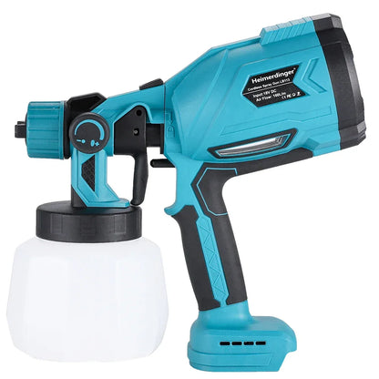 Heimerdinger Cordless Paint Sprayer for Makita 18V Battery,1000ML Container HVLP Spray Paint Gun with Brushless Motor