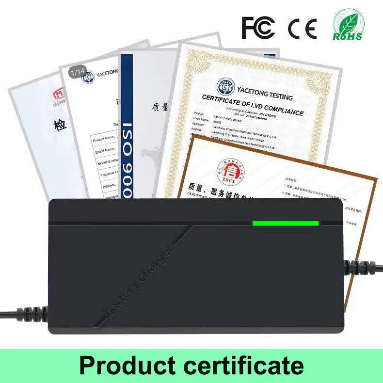 36V 48V 60V 72V Charger 2A 3A 5A 10S 13S 16S 20S Li-ion Battery Pack 42V 54.6V 67.2V 84V Ebike Intelligent Fast Charging EU Plug