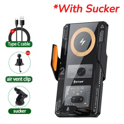 Wireless Charger Car Mount 15w Wireless Car Charger Smart Wireless Charger Mobile Phone Stands Car Phone Holder