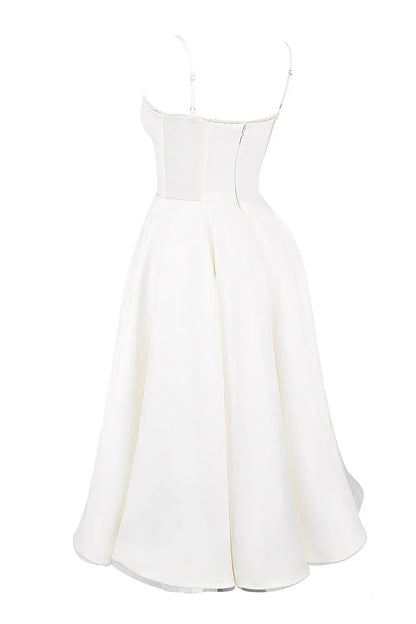 2026 Spring/summer High End Satin Strapless Heavy Industry French Waist Strap Sexy Hot Girl Medium Long Dress Women Elegant
