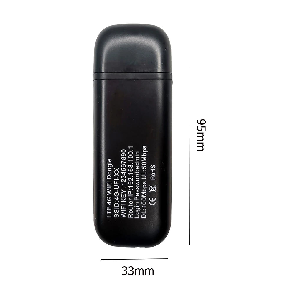 4G LTE Wireless USB Dongle Mobile Broadband 150Mbps Modem Stick Sim Card Router Network Card USB Modem Stick for Home Office