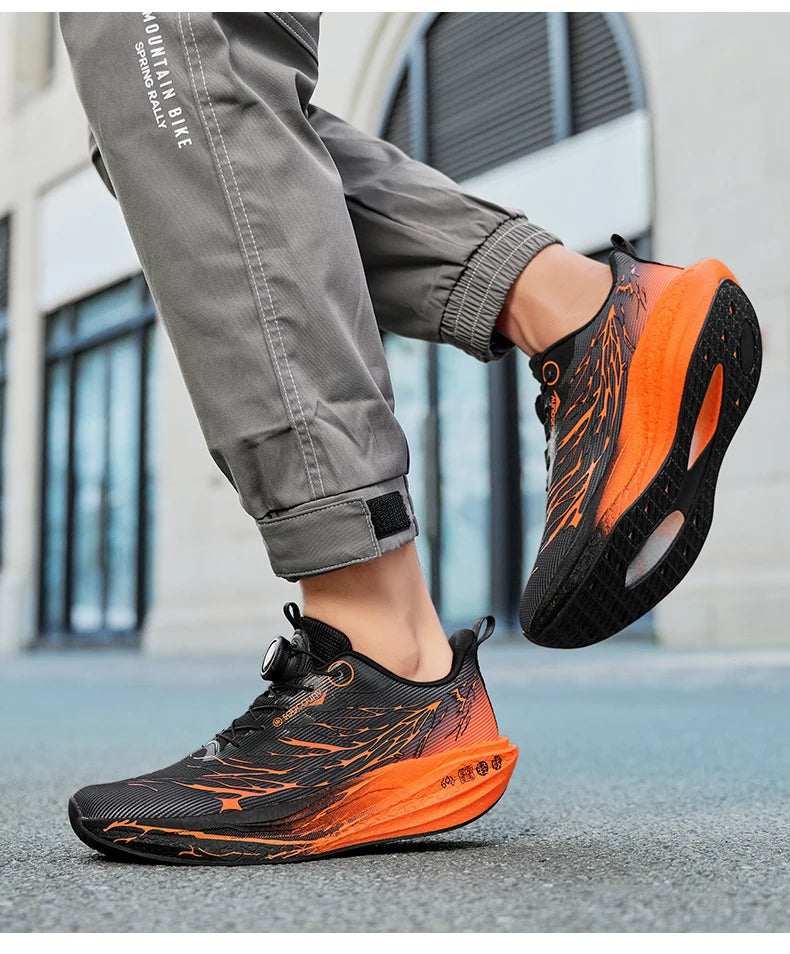 Fluorescence Running Shoes CarbonBoard Marathon Men Sports Casual Tenis Breathable Womens Comfortable Athletic Nonskid Sneakers