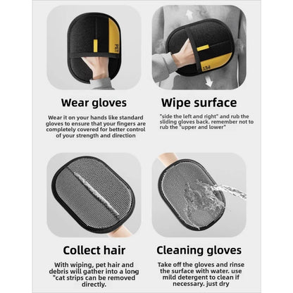 Pet Grooming Gloves Pet Hair Remover Brush Kitten Cleaning Glove Removing Dog Cat Hair From Sofa Carpet Clothes Pet Supplies﻿ ﻿