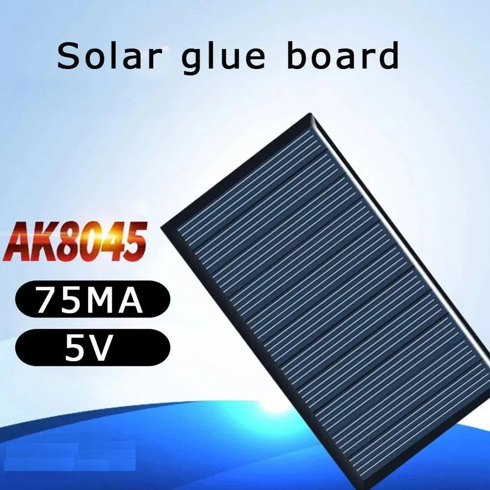 80x45mm 5V 75mA Solar Panel DIY Solar Polycrystalline Silicon Panels For Battery Cell Phone Charger Module for Camping Lawn Lamp