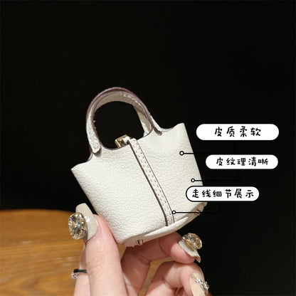 2024 New style Mini House Small Bag Handheld Portable Hand Rope Bluetooth Earphone Bag Zero Wallet Multi functional Small Bag