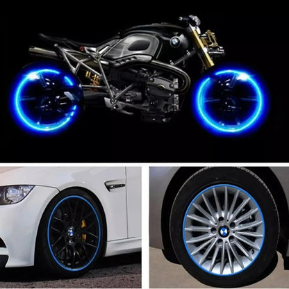 Car Styling Strips Reflective Motocross Bike Motorcycle Wheel Stickers and Decals 17/18 Inch Reflective Rim Tape 1 Set 7 Colors