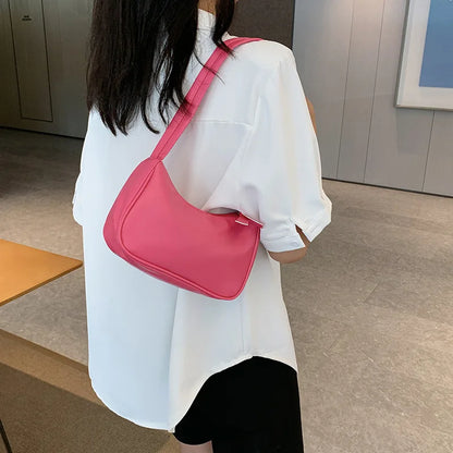 PU Candy Color Mini Handbag Women Shoulder Bag Girls Small Hand Bag Key Phone Pouch Coin Purse Card Bags Card Holder for Women