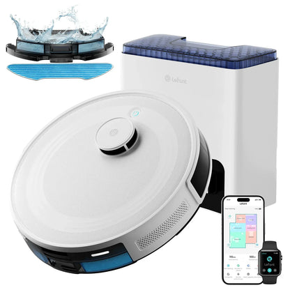LEFANT M2L Plus Robot Vacuum Cleaner with Mapping, 6000Pa Suction, Emptying Station, Automatic Washing and Drying, DTOF Laser