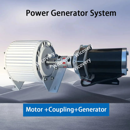 Low Noise 380V 5000W 10KW 20KW 30KW Permanent Magnet Generator With 48V 60V 24V DC Motor Complete Set Power Generator System