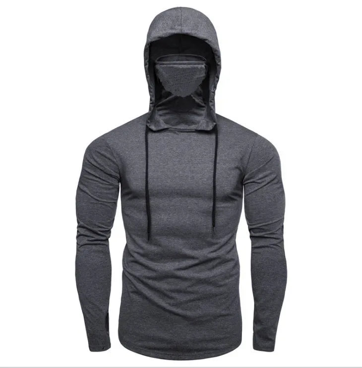 New Embroidery Turtleneck Sweatshirt For Men Japanese Ninja Hoodies Autumn Hip Hop Fleece Pocket Streetwear Oversized Y2K Hoody