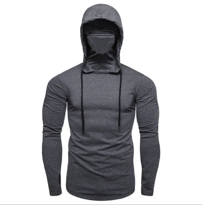 New Embroidery Turtleneck Sweatshirt For Men Japanese Ninja Hoodies Autumn Hip Hop Fleece Pocket Streetwear Oversized Y2K Hoody