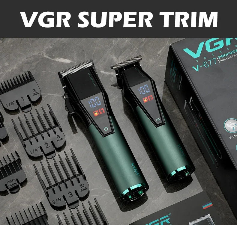 VGR Hair Trimmer Professional Barber Haircut Machine Adjustable Hair Clipper Cordless Hair Cutting Machine Trimmer for Men V-677