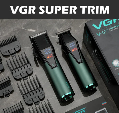 VGR Hair Trimmer Professional Barber Haircut Machine Adjustable Hair Clipper Cordless Hair Cutting Machine Trimmer for Men V-677