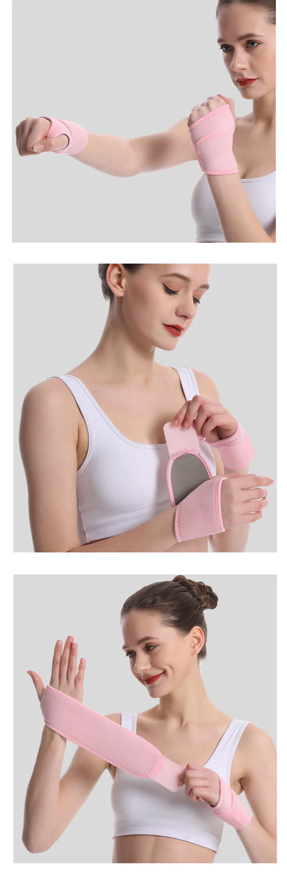 GOBYGO 1Pcs Wrist Support Sport Fitness Wristband Training Safety Hand Bands Sprain Gym Wrist Thumb Support Straps Wraps Bandage