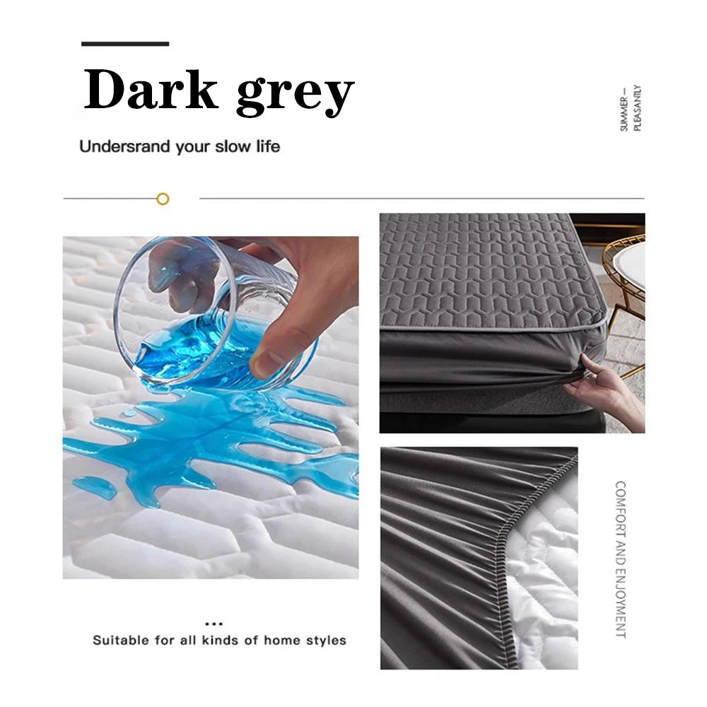 Waterproof Thicken Mattress Pad Protector Skin-Friendly Durable Fitted Sheet Bed Cover Latex Mat Cover 120x200 150x200 180x200