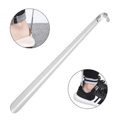 52cm Extra Long Stainless Steel Silver Metal Shoehorn Shoe Lifter Aid Slip-On Shoe Pulling Tool for Easy Shoe Removal