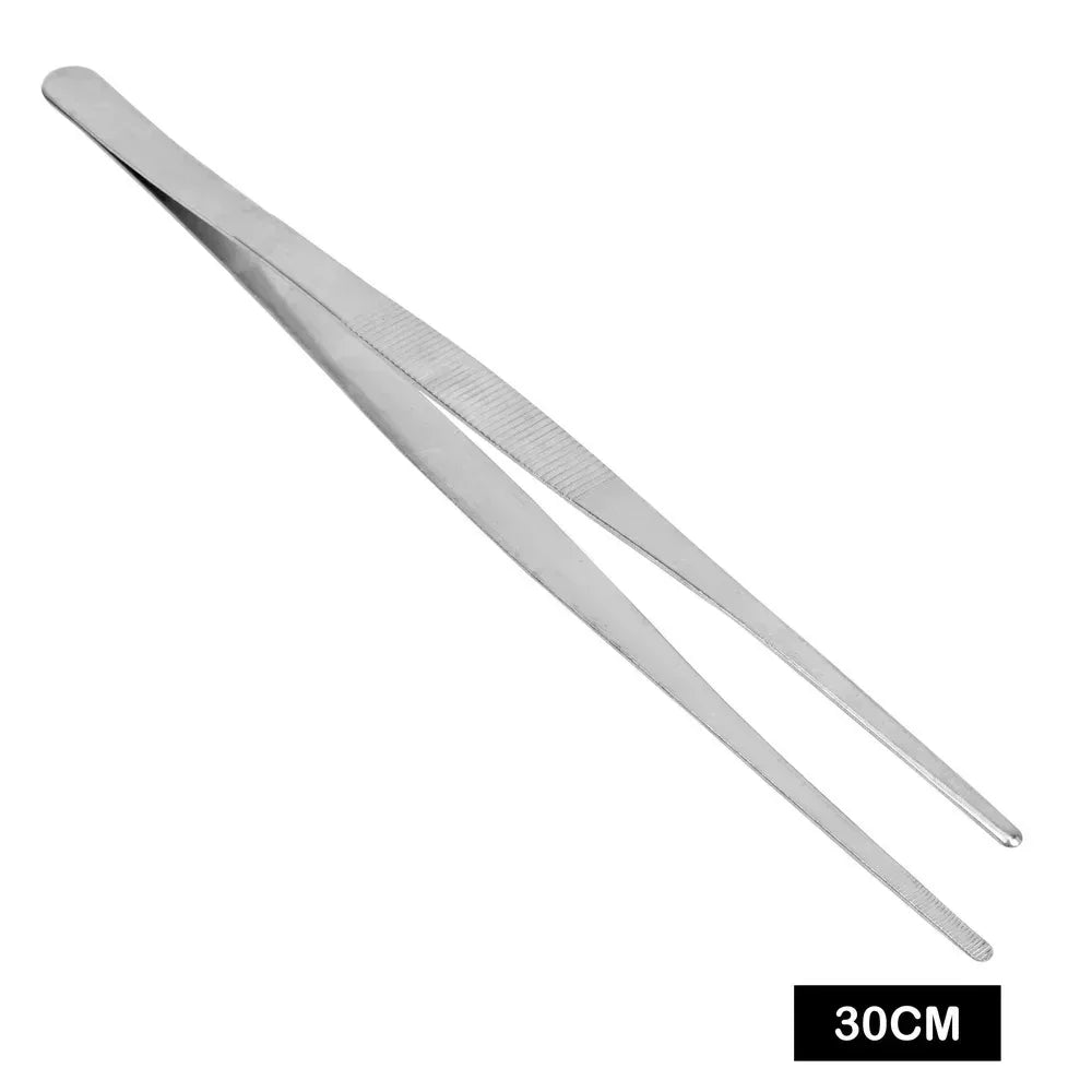 Pince a epiler droite en acier inoxydable, 20CM/30CM, pour la maison, le jardin, la cuisine, le Barbecue, longue pince  aliments