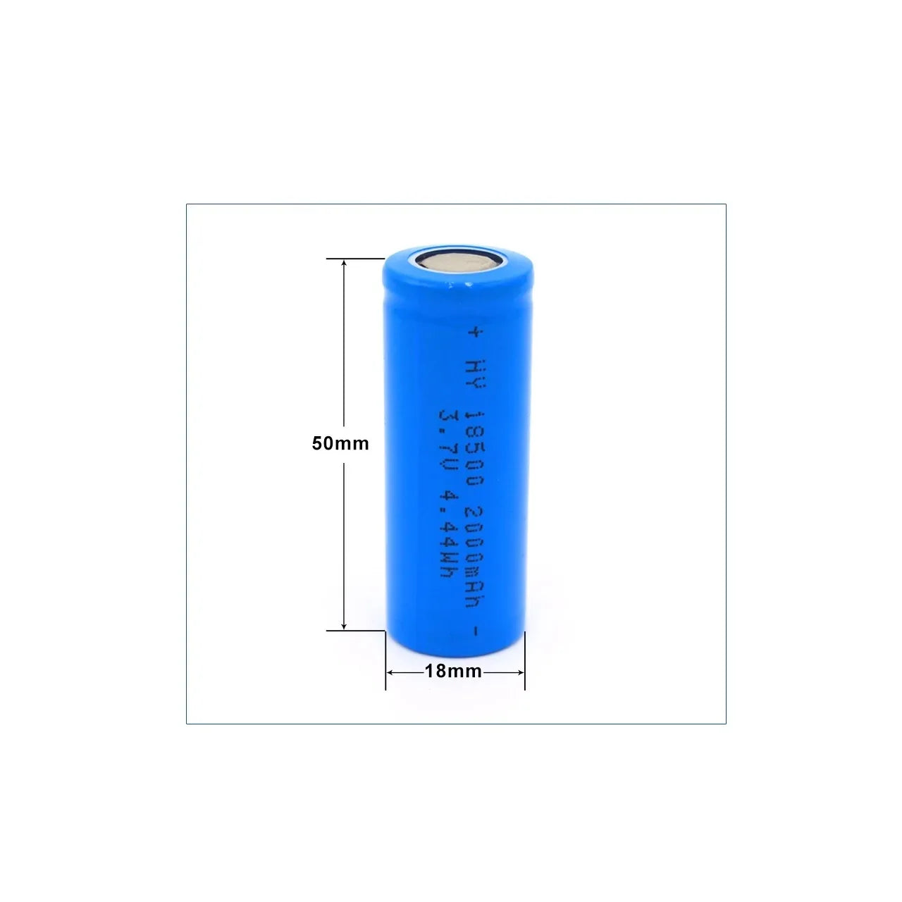 18500 Battery 3.7V Rechargeable Lithium Batteries 2000mah Flat Top capacity Electric Toy Loudspeaker Flashlight LED
