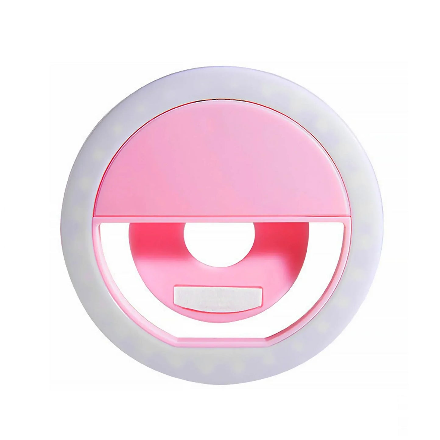 Universal Clip-On LED Selfie Ring Light, Rechargeable and Portable with 3 Adjustable Brightness Levels for All Phones