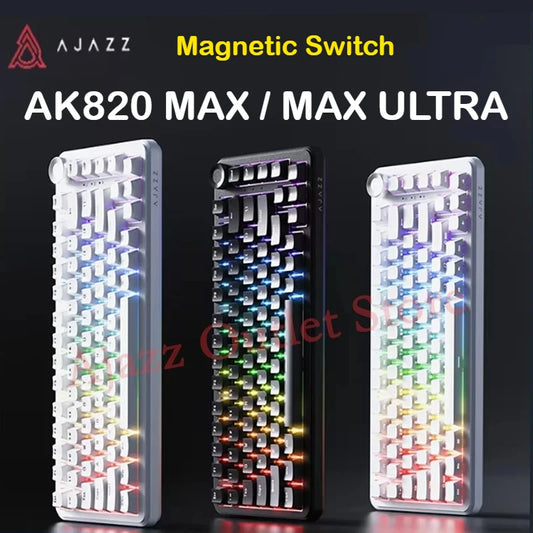 New Ajazz Ak820 Max Ultra/MAX Magnetic Switch Mechanical Keyboard 8k 128khz 0.01mm Rgb Customized Wired Gaming Keybaord E-Sports