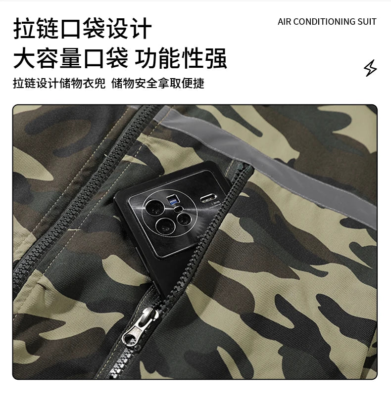 Summer 4 Fans Air Conditioning Cooling Vest Men Women Ultralight Outdoor Jacket Sun Protection Windbreaker Travel Fishing Sports