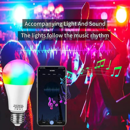 E27 Tuya Smart Light Bulbs RGB e27 Led Bulb AC 10W 12W 15W 18W Smart Home Zigbee Lamp Works With Alexa Google Home Smartthings