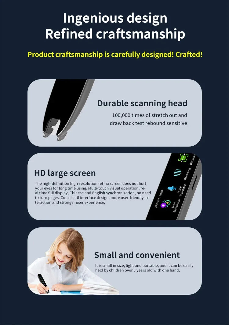 Smart Voice Scan Translator Pen A26 Real Time Language Translator Multifunction Dictionary Translation Business Travel Abroad