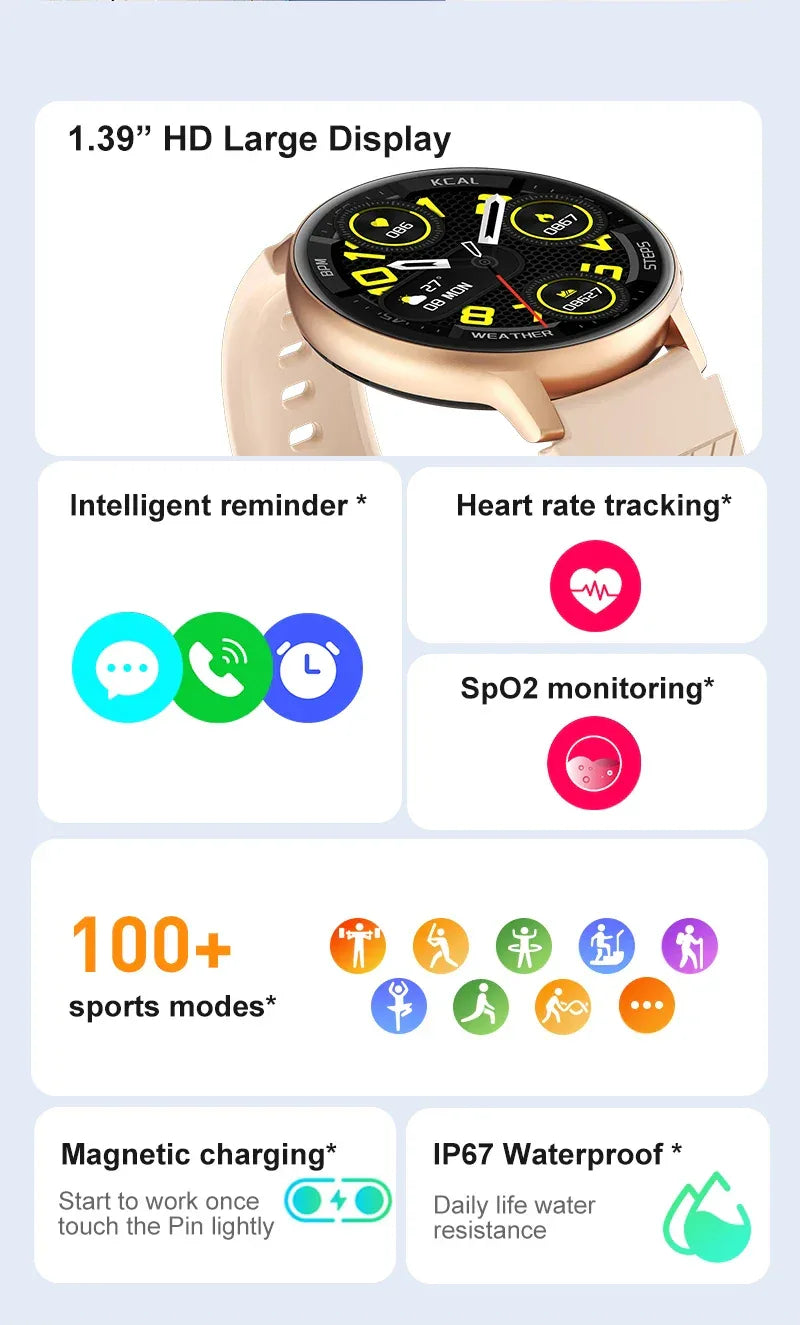 LIGE Bluetooth Call Smart Watch Women Custom Dial Watches Men Sport Fitness Tracker Heart Rate Smartwatch For Android IOS 2025