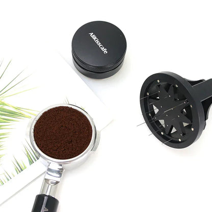 ALIKISSCAFE WDT Tools Rotary 51mm 54mm 58mm Espresso Stirrer Needle Distributor Magnetic Coffee Maker Accessories Barista Tools