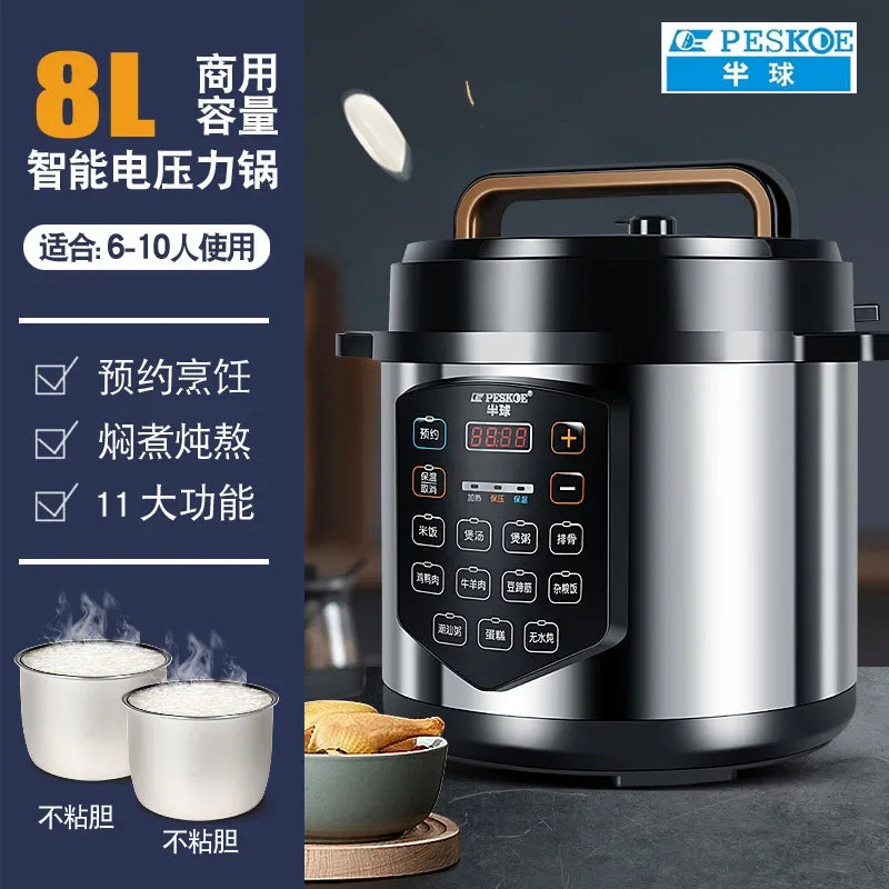 ‌13L Commercial Heavy Duty Pressure Cooker,Restaurant Grade Electric Steamer,Breakfast Buffet Auto Keep Warm Function