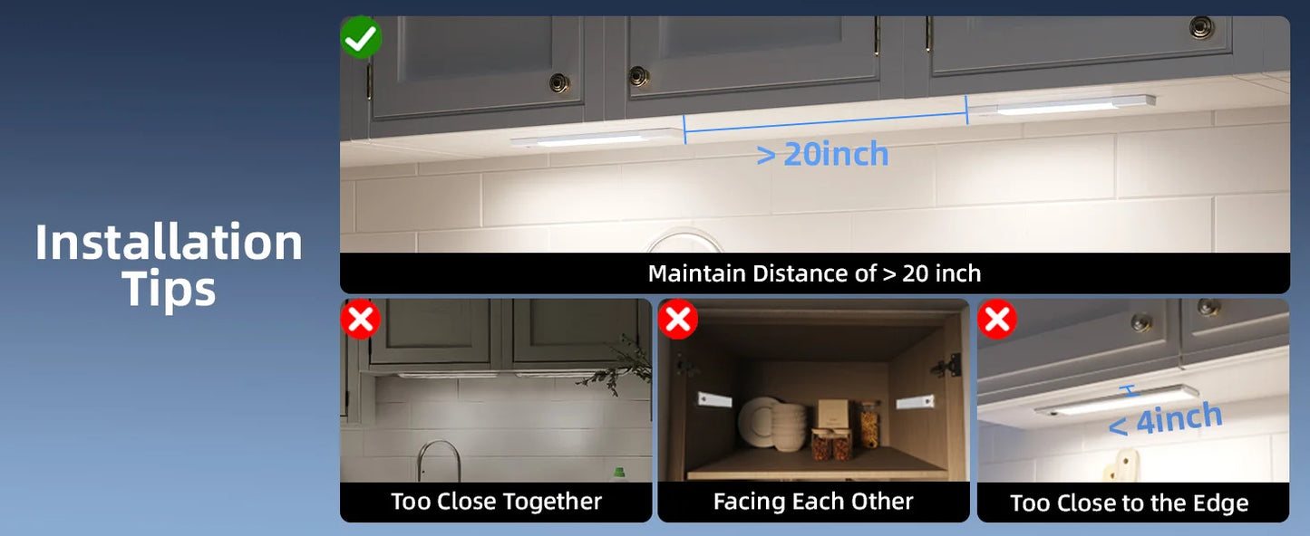 1 Rechargeable Magnetic LED Motion Sensor Light with Adjustable Brightness Temperature, Wireless Under Cabinet & Closet Lighting