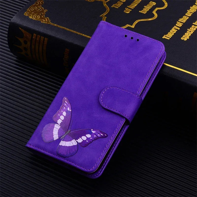 For Xiaomi Redmi 13 Case Solid Color Leather Flip Phone Case for Xaomi Redmi 13 Cover Redmi13 13C 5G Wallet Card Slots Etui