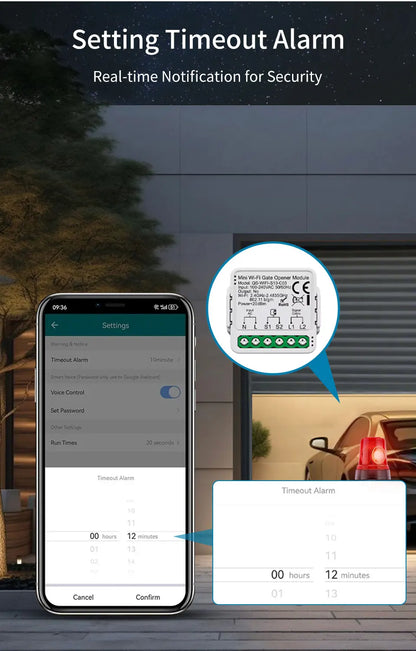 Tuya Smart Garage Door Switch Module Wifi 100-240V Gate Opener Controller for Alexa Google Home Assistant Yandex Voice Control