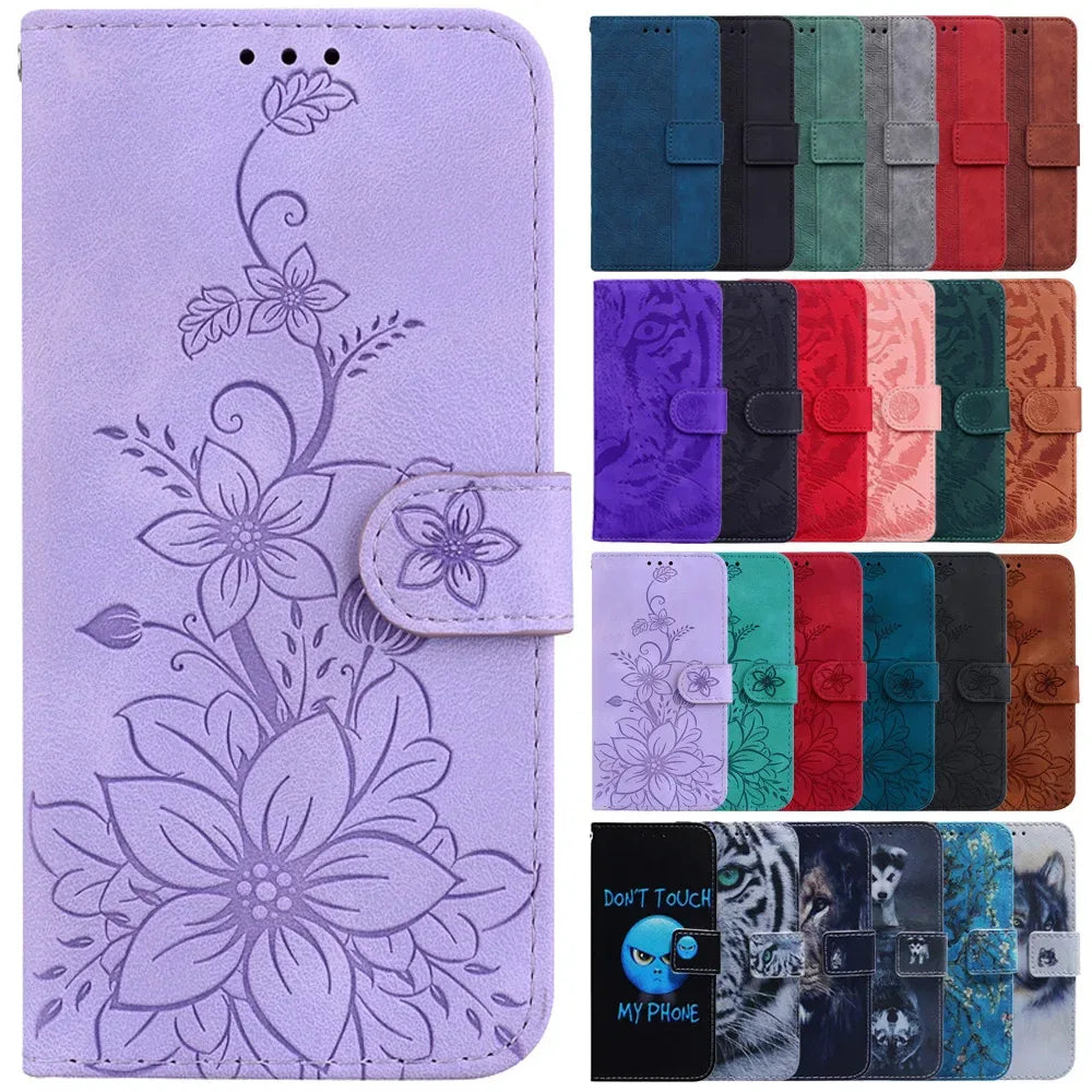 For Xiaomi Redmi 13 Case Solid Color Leather Flip Phone Case for Xaomi Redmi 13 Cover Redmi13 13C 5G Wallet Card Slots Etui