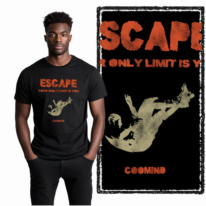 Coolmind U4 Streetwear Cool Print Exclusive Graphic T shirt fo men 100% Cotton Big Size vintage BLACK men's novelty tee shirt