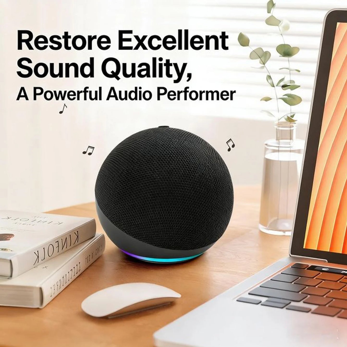 Portable Outdoor Alexa Bluetooth Speaker Designed for Owl With High-quality Sound And a Mini Desktop Design Audio
