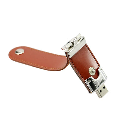 Pendrive 256GB USB Flash Drive Leather with Metal Keychain 64GB 32GB 8GB Business Usb Memories Disk 128GB Pen Drive Memory Stick