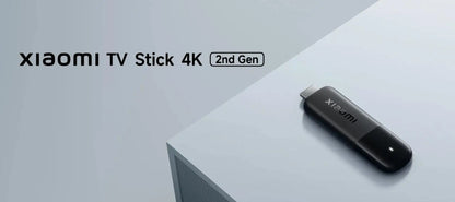 Xiaomi TV Stick 4K 2nd Gen, Portable Streaming Media, Netflix Dual-band WiFi 6 Google Assistant, BT5.2 Smart TV Dongle, 360° Bluetooth Voice Remote Control Google TV
