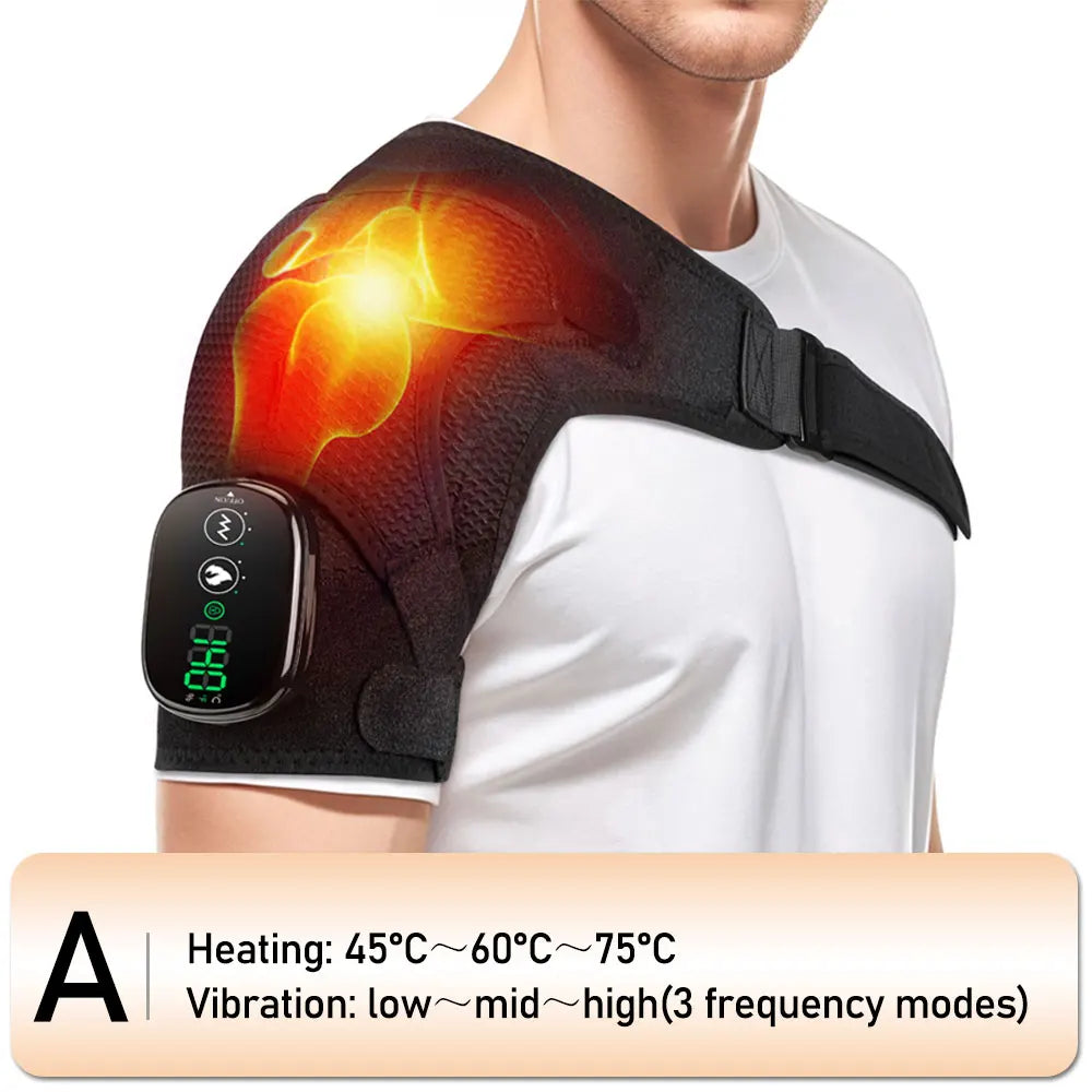 Vibration Shoulder Steamer Belt Heated Shoulder Warmer Massager Electric Smart Massage Machine Temperature Adjust