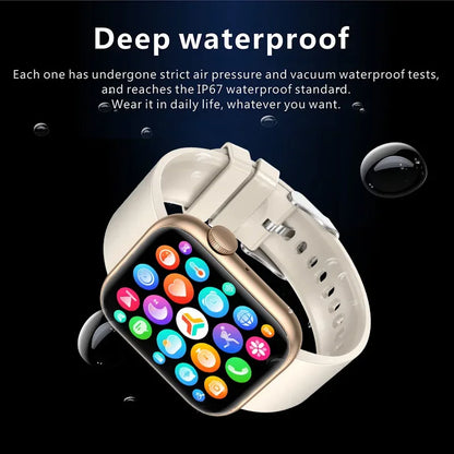 LIGE New Women Smart Watch 1.85 Full Touch Bluetooth Call Smart Wristwatch Body Temperature Watch Sports Bracelet Men Smartwatch