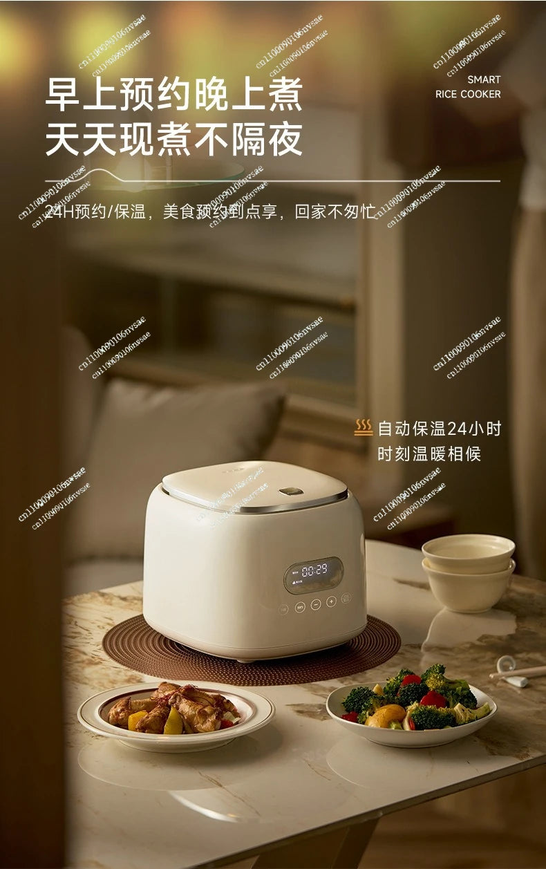 Rice cooker stainless steel 0 coated 3-4 people mini household rice soup separation 2-3 people rice cooker